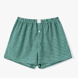 Amazon Green Checkered Women's Sleep Shorts